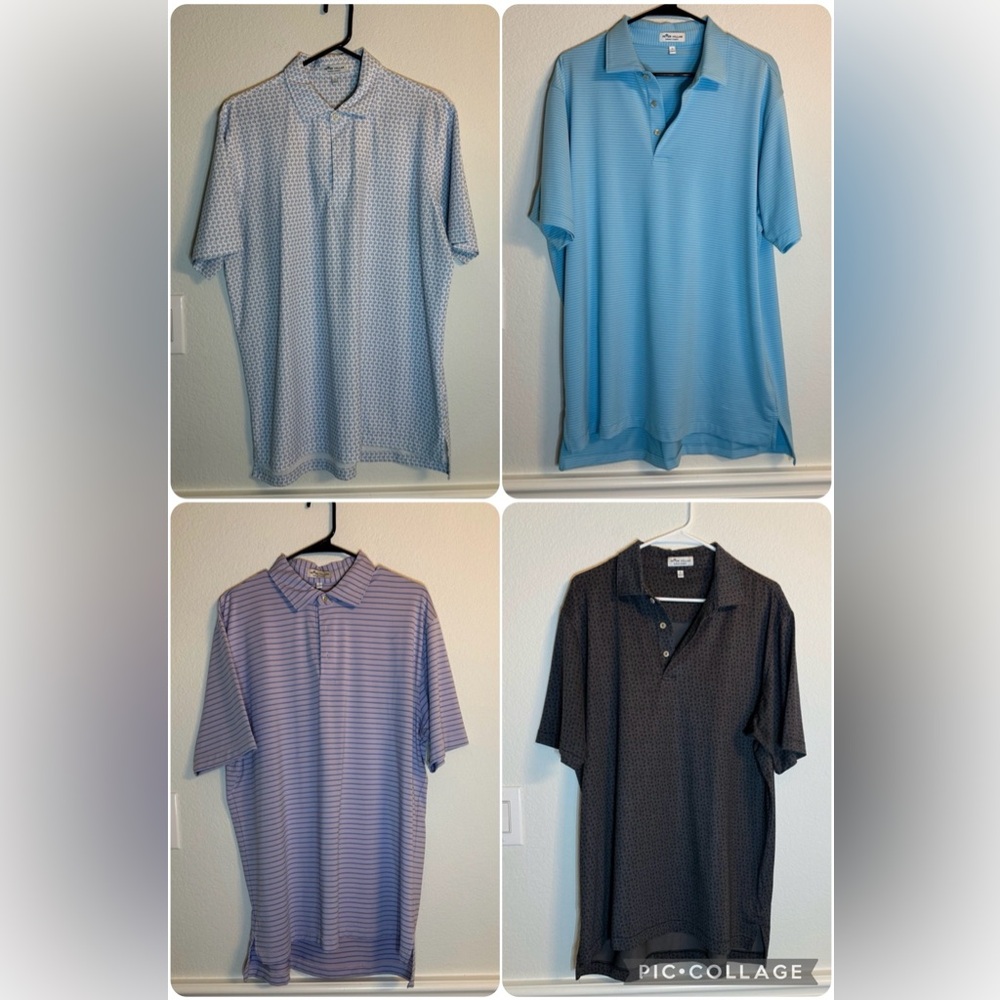 4 Polos Peter Millar Summer Comfort Size Large
